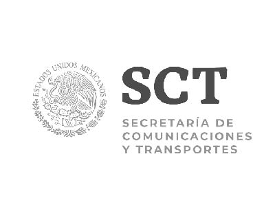 Logo Secretaria de Comunicaciones y Transportes SCT Blanco/Negro